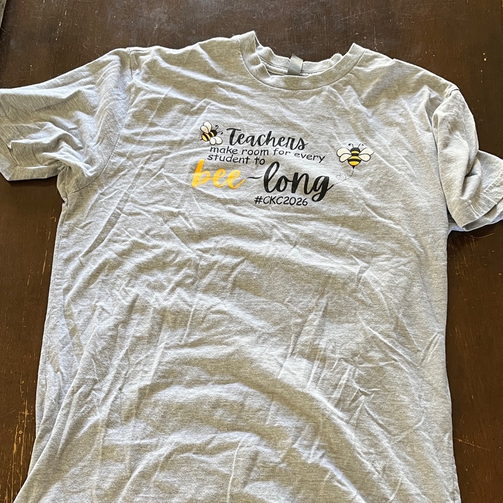 Gildan Gray Bee-Long Teacher’s T-Shirt